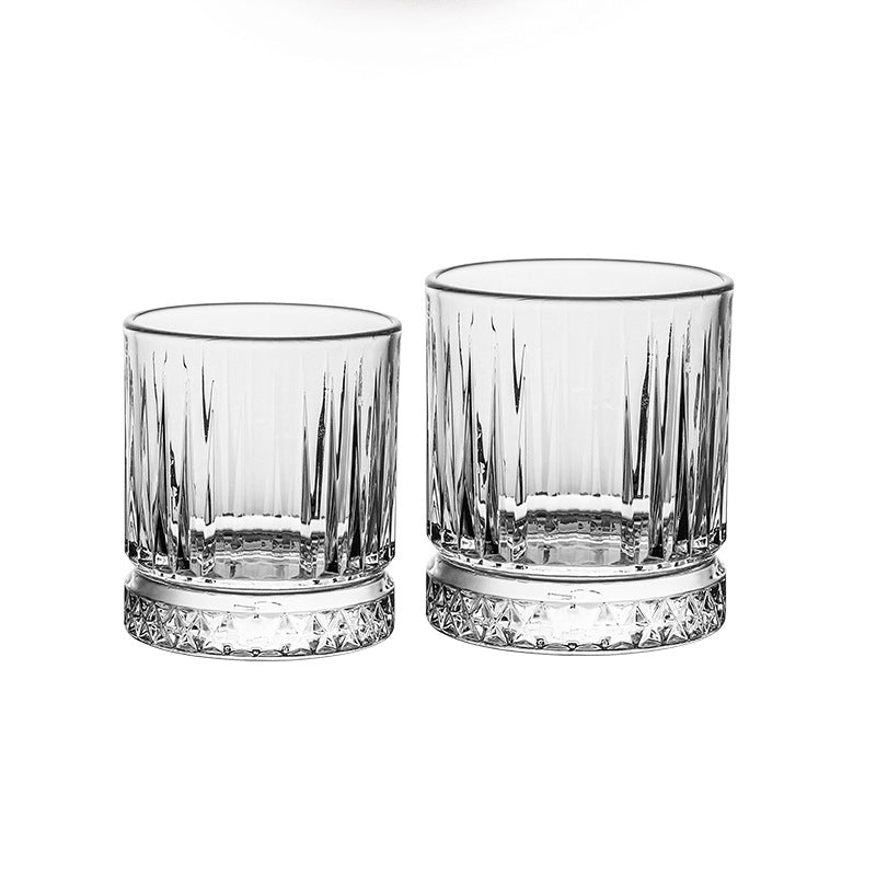 Bar exclusive classic glasses, wine glasses, crystal vintage glasses, spirits, striped glasses, whiskey glasses, barware