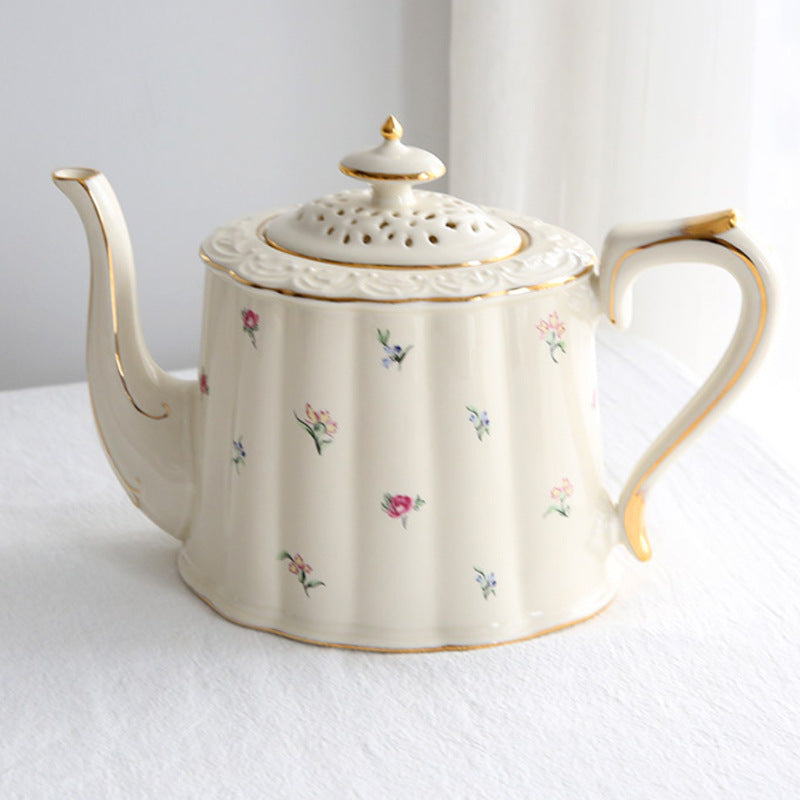 European retro coffee cup set cup and saucer ceramic British Phnom Penh big teacup French restaurant bar cup home