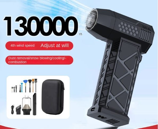 New Violent Fan Turbo High-speed Electric Hair Dryer Dust Collector 130000 To Blizzard High-speed Brushless Electric Cross-border