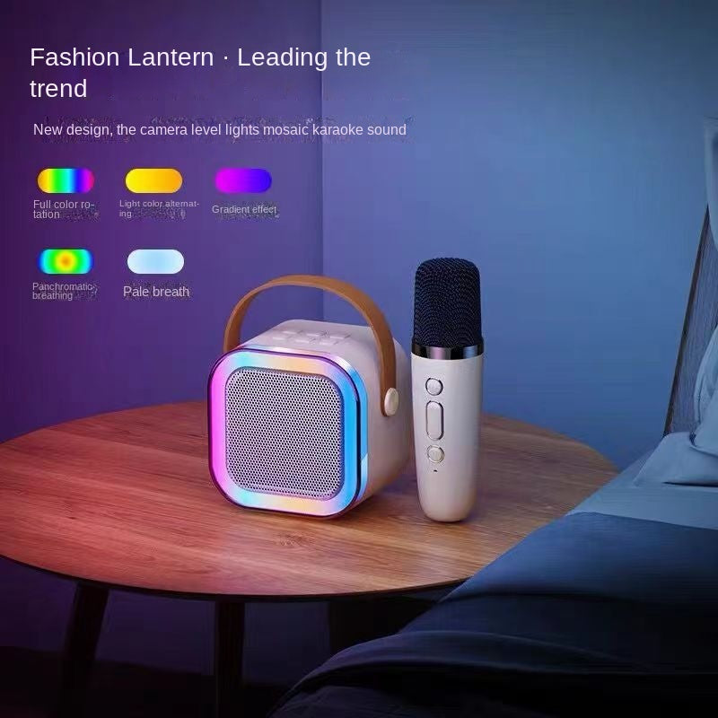 Cross-border K12 Bluetooth Speaker Microphone Integrated Family K-song Audio Wireless K-song Square Dance Speaker In Stock
