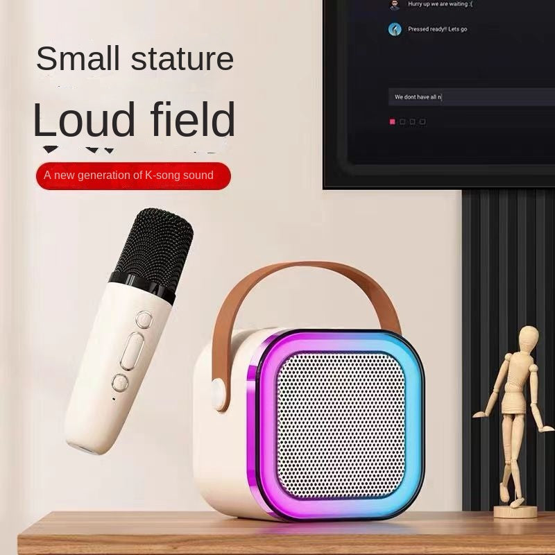 Cross-border K12 Bluetooth Speaker Microphone Integrated Family K-song Audio Wireless K-song Square Dance Speaker In Stock