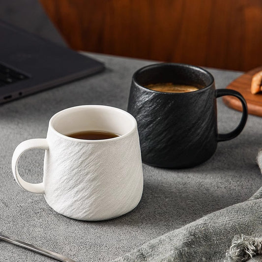 Simple rock pattern home couple mug ceramic mug large capacity drinking cup niche boy water cup teacup