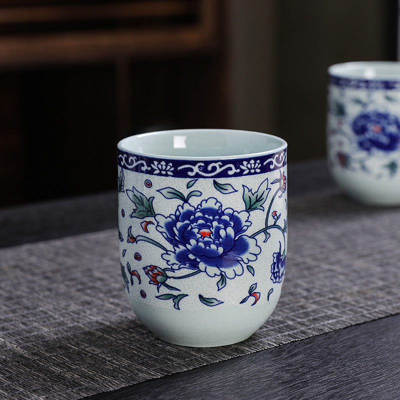 7 Heads Large Capacity Kung Fu Tea Set Teapot Teacup Set Handle Pot Teapot Home Living Room Stoneware Chinese Style