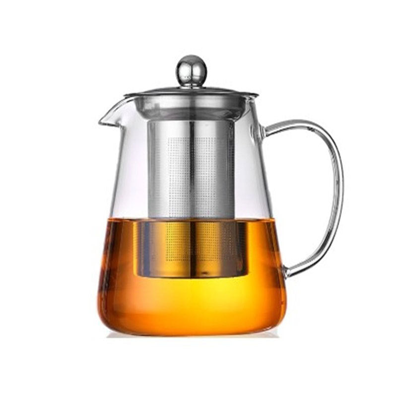 Full set glass teapot high borosilicate fair kettle stainless steel teapot with strainer high temperature glass teapot wholesale