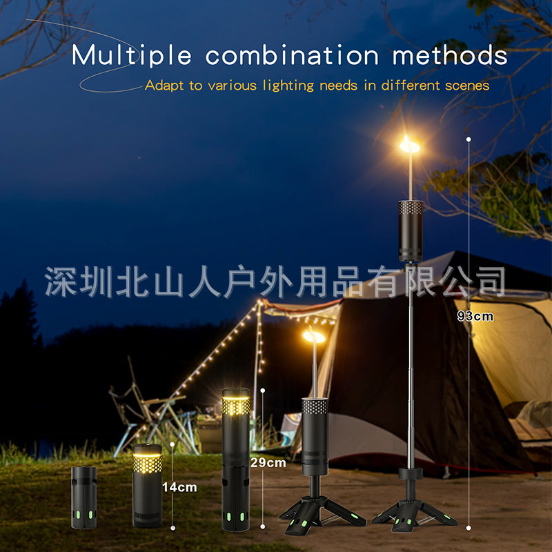 Outdoor Telescopic Lamp Multi-function Flashlight Ultra-long Endurance Car Camping Lamp Camp Lamp Portable New Product