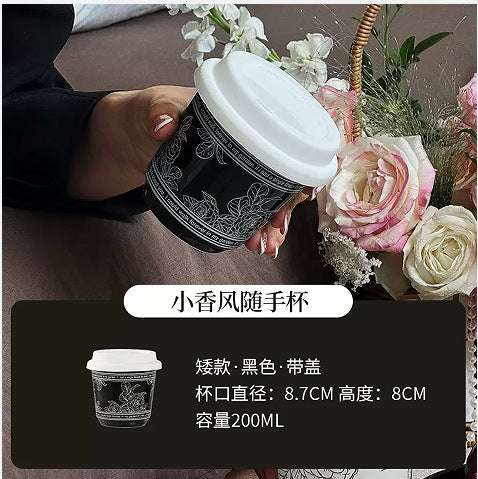 Small fragrance cup ceramic couple pair cup annual meeting gift high-value water cup gift coffee cup souvenirs