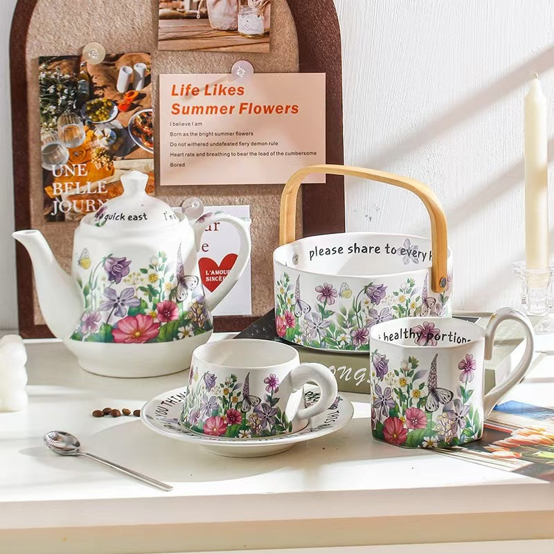Ceramic teapot tea making household high temperature resistant health pot single pot tea Chinese kettle old-fashioned cold kettle porcelain teapot