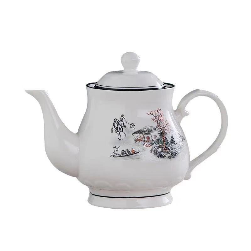 Household ceramic kettle high temperature resistant size capacity filter ceramic kettle boiling water cold water kettle single pot explosion-proof tea kettle