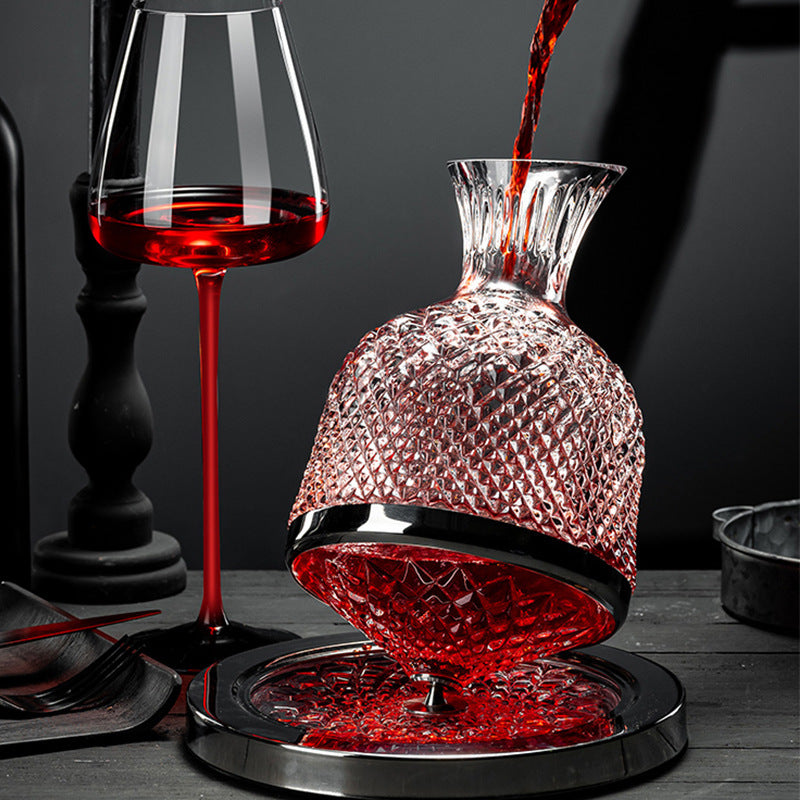 Light luxury burgundy red wine glasses home black and red bow tie crystal glass big belly goblet champagne glasses barware wholesale