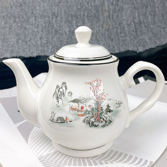 Household ceramic kettle high temperature resistant size capacity filter ceramic kettle boiling water cold water kettle single pot explosion-proof tea kettle