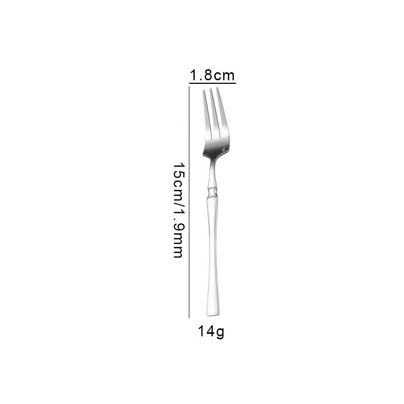 Cross-border western food knife and fork tableware small waist steak knife and fork set stainless steel household high-grade dinner spoon dessert spoon fork