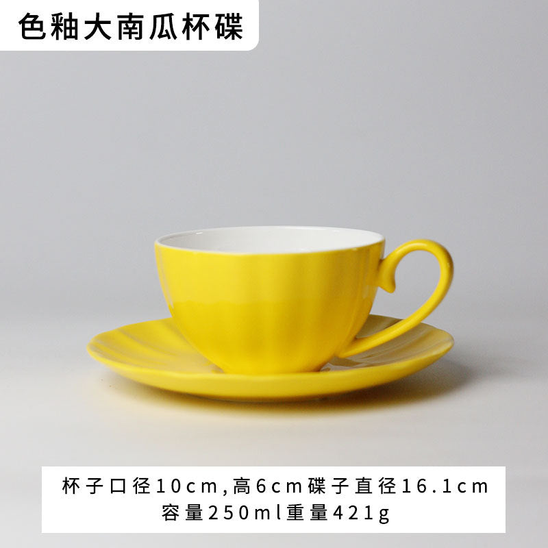 Cross-border European bone china coffee cup set, English afternoon tea set, personalized creative ceramic teacup latte cup