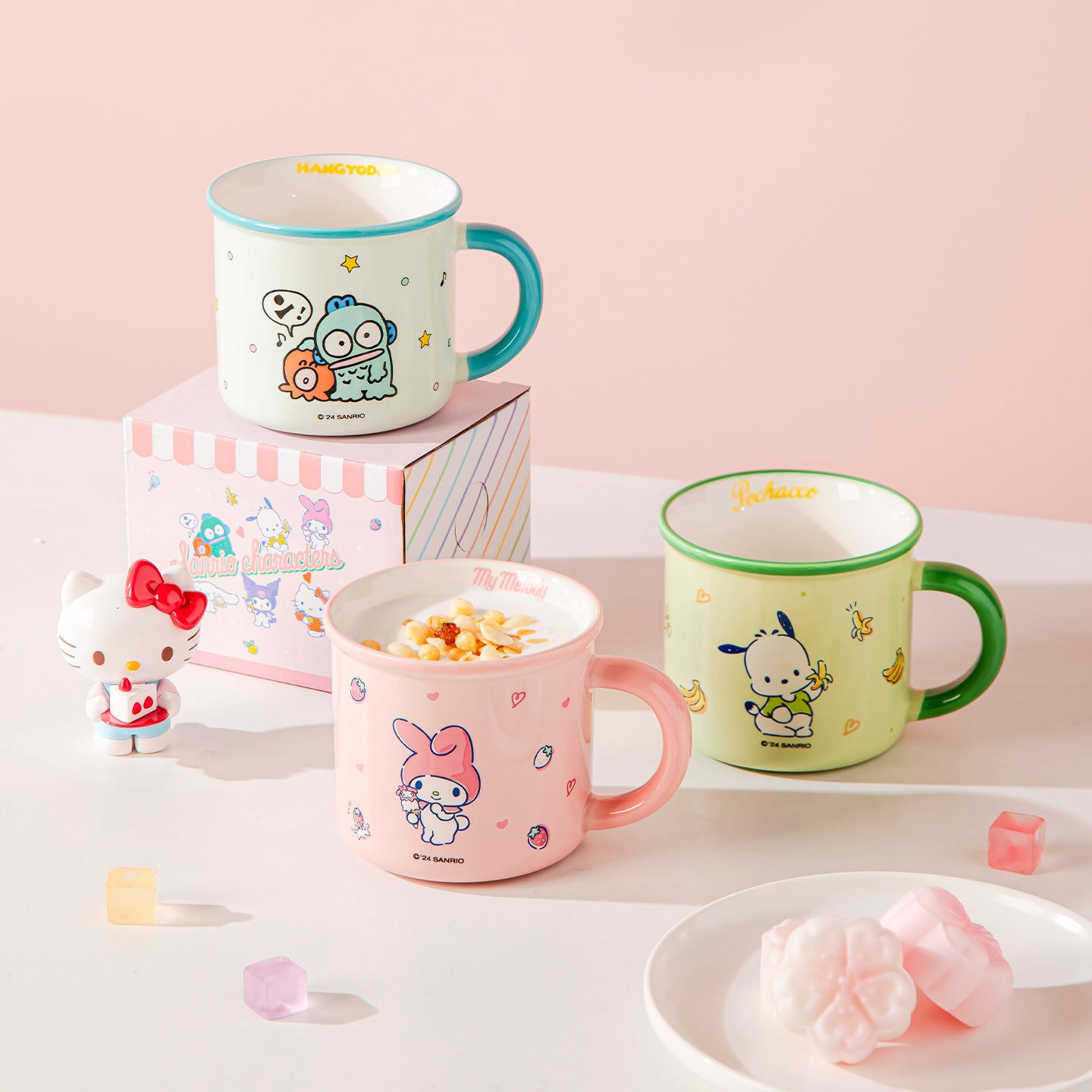 Cartoon Genuine Authorized Cute Mug Kids Baby Water Cup Ceramic Breakfast Milk Cup Student Birthday Gift