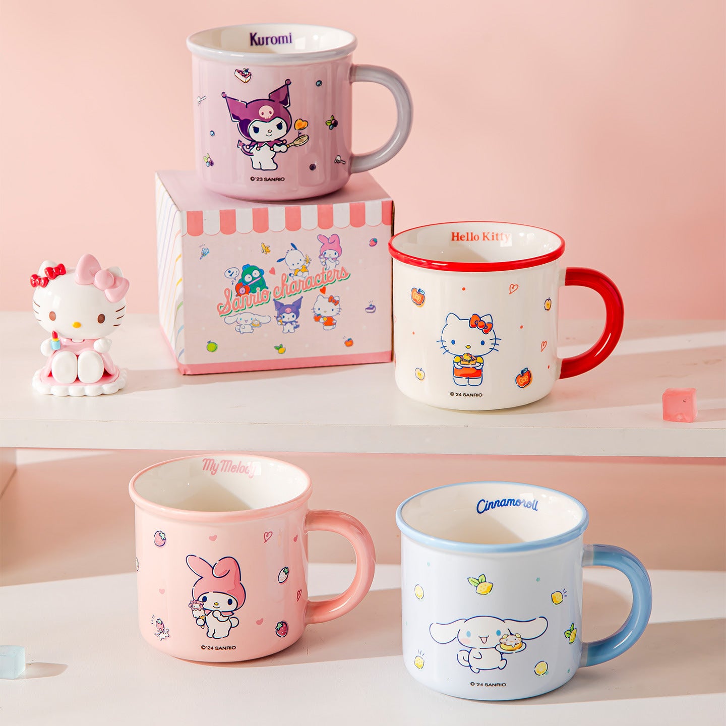 Cartoon Genuine Authorized Cute Mug Kids Baby Water Cup Ceramic Breakfast Milk Cup Student Birthday Gift