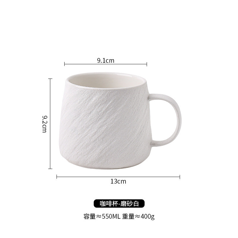 Simple rock pattern home couple mug ceramic mug large capacity drinking cup niche boy water cup teacup