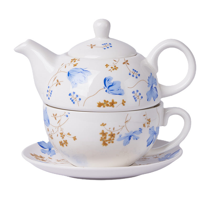 Creative Ceramic Tea Set Flower Teapot English Cup Mother Pot Office Single Coffee Pot Kettle Gift Wholesale