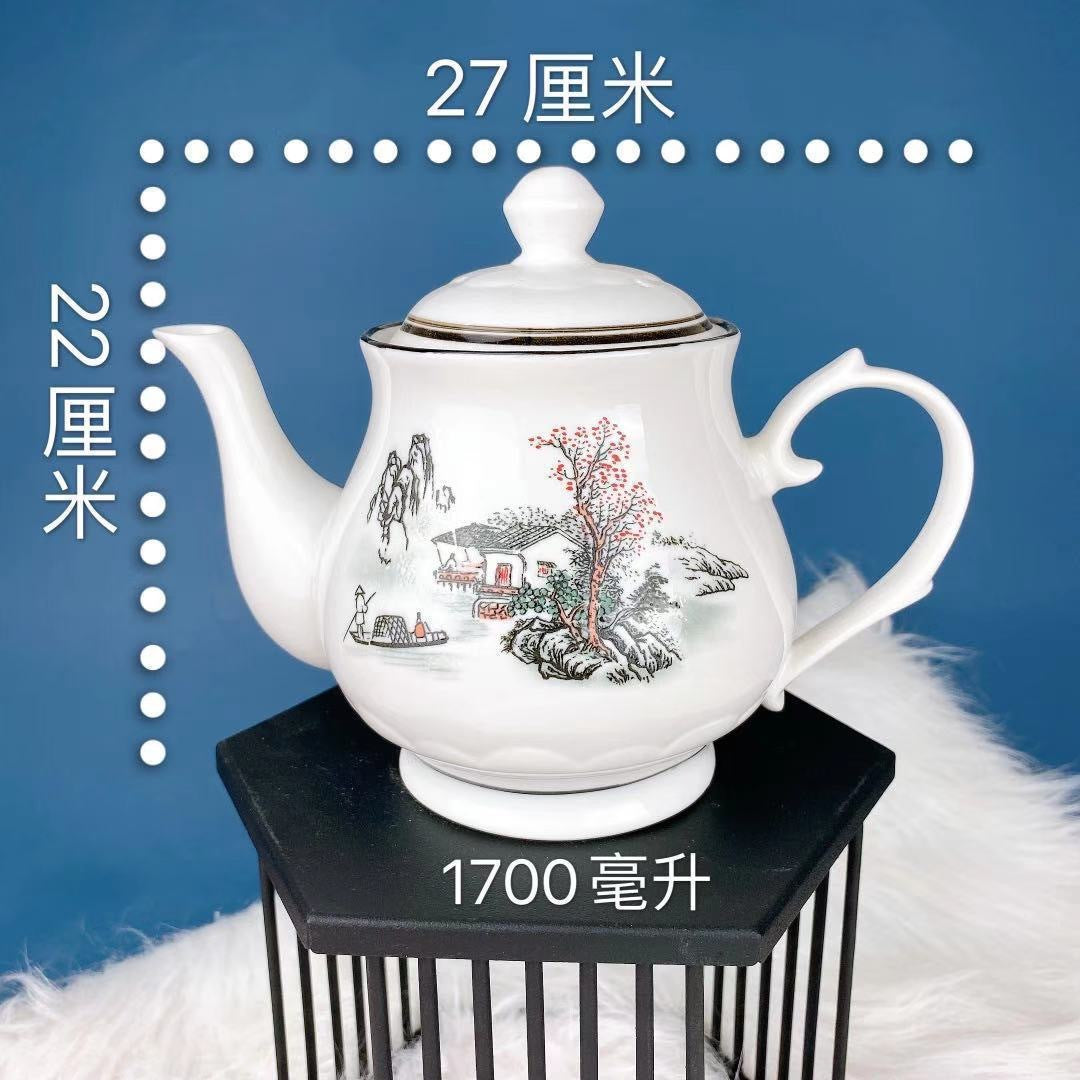 Household ceramic kettle high temperature resistant size capacity filter ceramic kettle boiling water cold water kettle single pot explosion-proof tea kettle