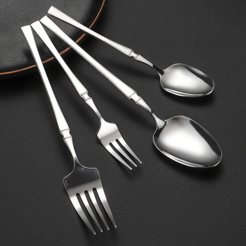 Cross-border western food knife and fork tableware small waist steak knife and fork set stainless steel household high-grade dinner spoon dessert spoon fork