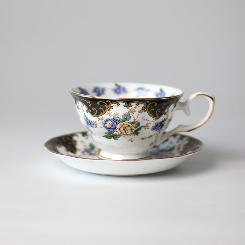 Cross-border European bone china coffee cup set, English afternoon tea set, personalized creative ceramic teacup latte cup