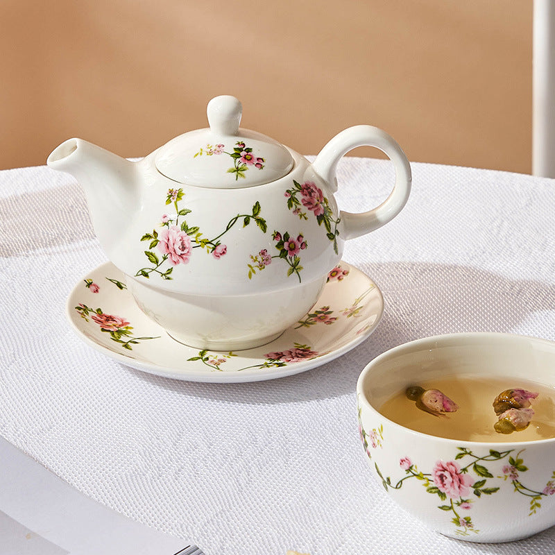 Creative Ceramic Tea Set Flower Teapot English Cup Mother Pot Office Single Coffee Pot Kettle Gift Wholesale
