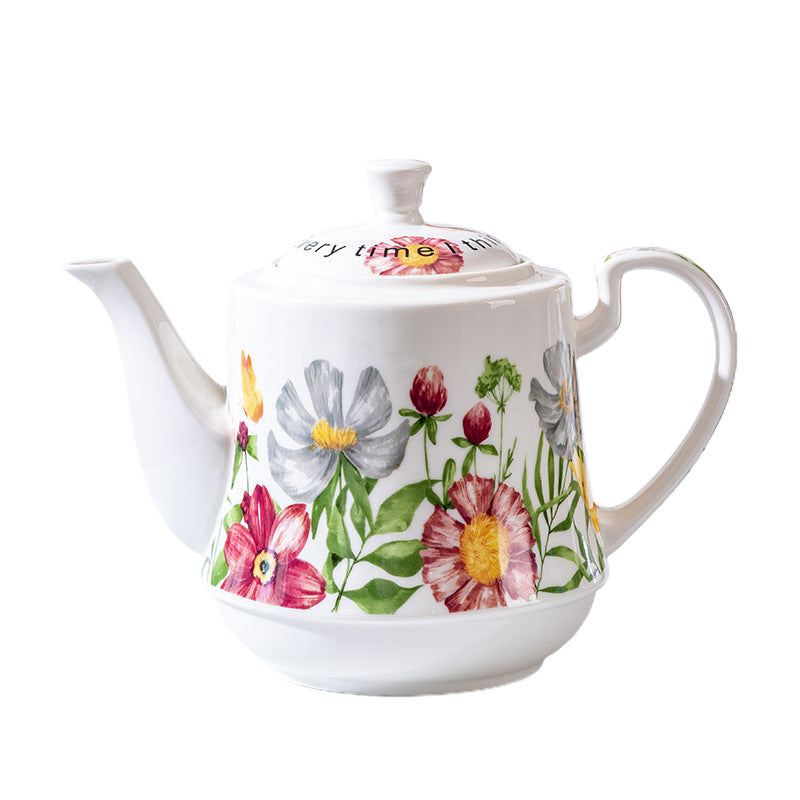 Ceramic teapot tea making household high temperature resistant health pot single pot tea Chinese kettle old-fashioned cold kettle porcelain teapot