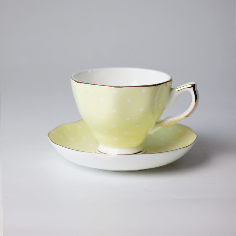 Cross-border European bone china coffee cup set, English afternoon tea set, personalized creative ceramic teacup latte cup