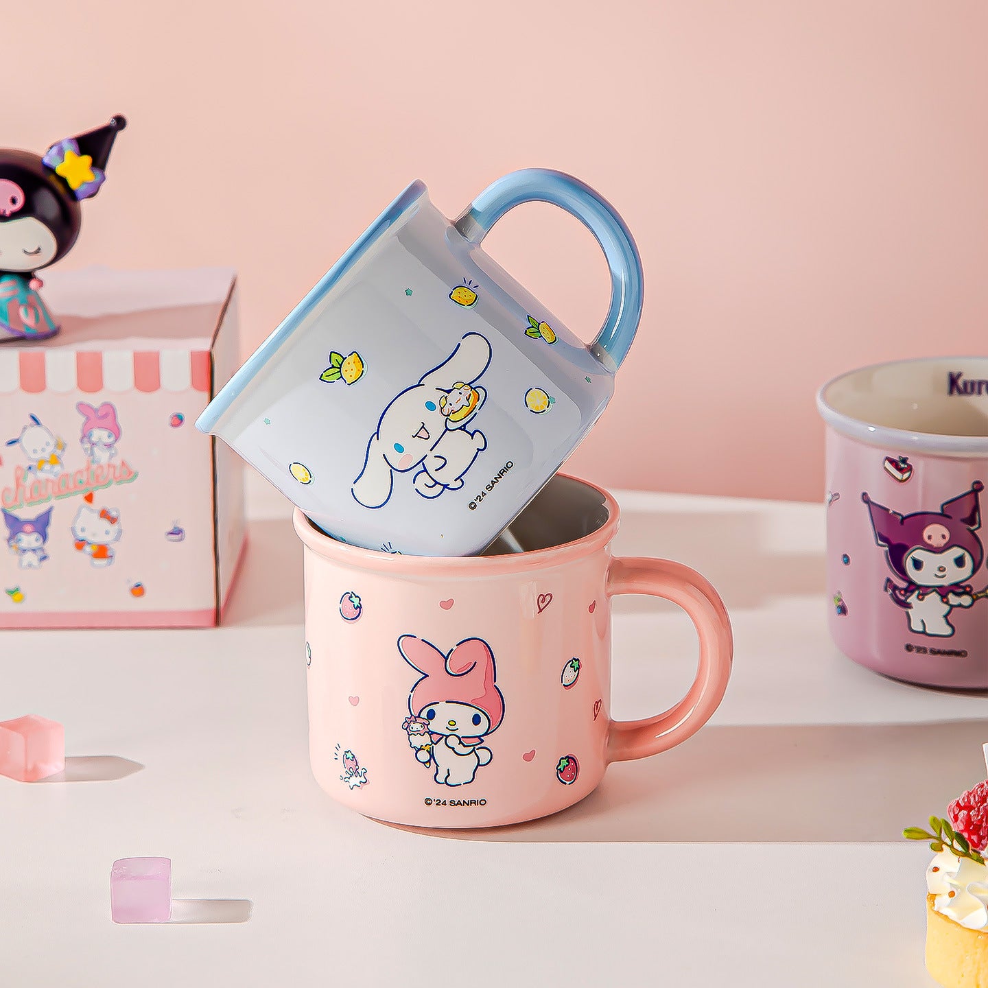Cartoon Genuine Authorized Cute Mug Kids Baby Water Cup Ceramic Breakfast Milk Cup Student Birthday Gift