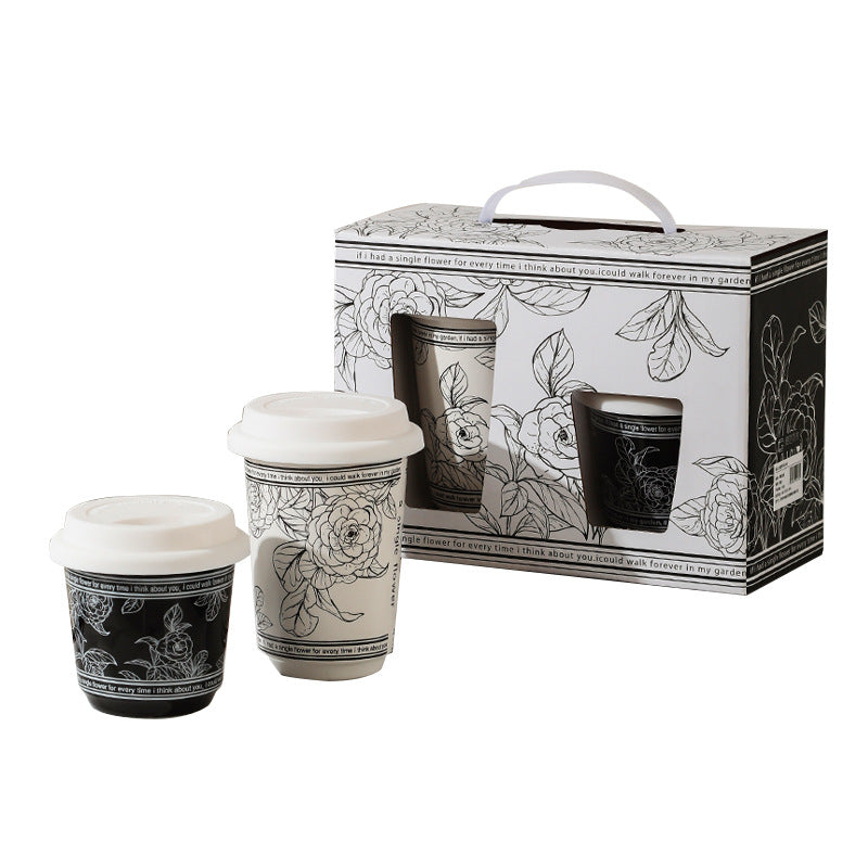 Small fragrance cup ceramic couple pair cup annual meeting gift high-value water cup gift coffee cup souvenirs