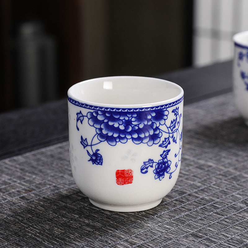 7 Heads Large Capacity Kung Fu Tea Set Teapot Teacup Set Handle Pot Teapot Home Living Room Stoneware Chinese Style