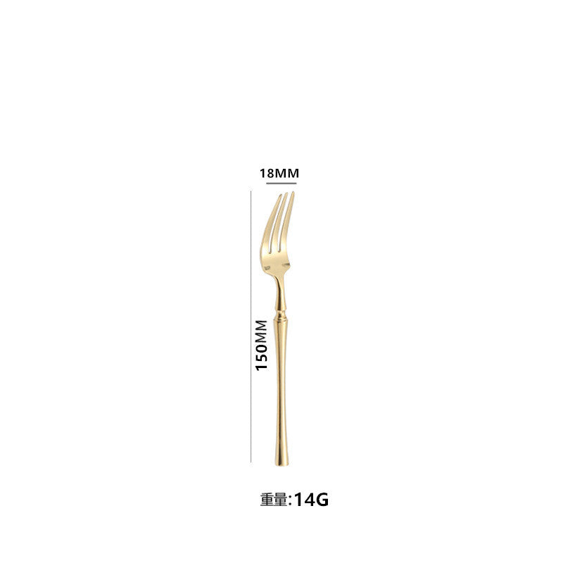 Cross-border western food knife and fork tableware small waist steak knife and fork set stainless steel household high-grade dinner spoon dessert spoon fork