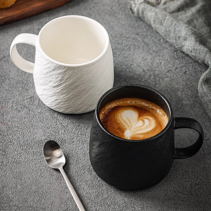 Simple rock pattern home couple mug ceramic mug large capacity drinking cup niche boy water cup teacup