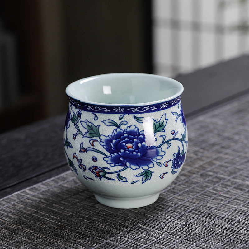 7 Heads Large Capacity Kung Fu Tea Set Teapot Teacup Set Handle Pot Teapot Home Living Room Stoneware Chinese Style