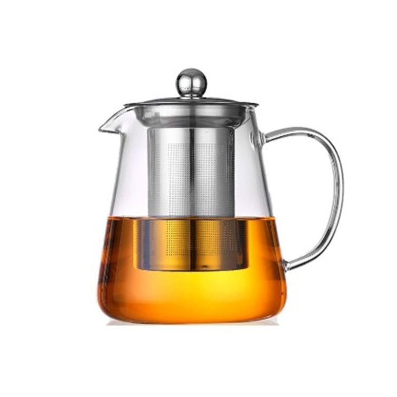 Full set glass teapot high borosilicate fair kettle stainless steel teapot with strainer high temperature glass teapot wholesale