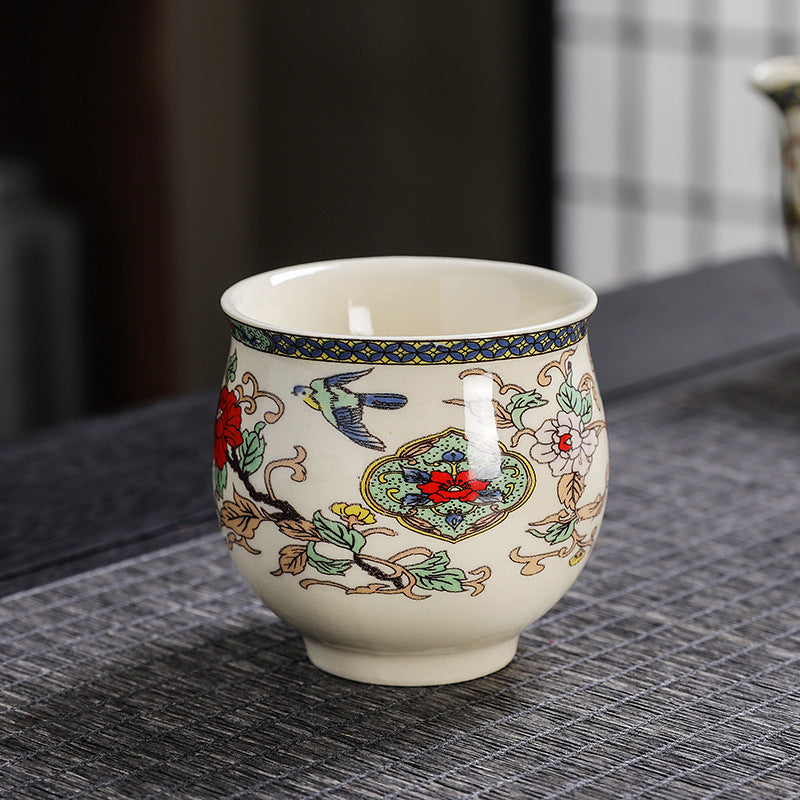 7 Heads Large Capacity Kung Fu Tea Set Teapot Teacup Set Handle Pot Teapot Home Living Room Stoneware Chinese Style