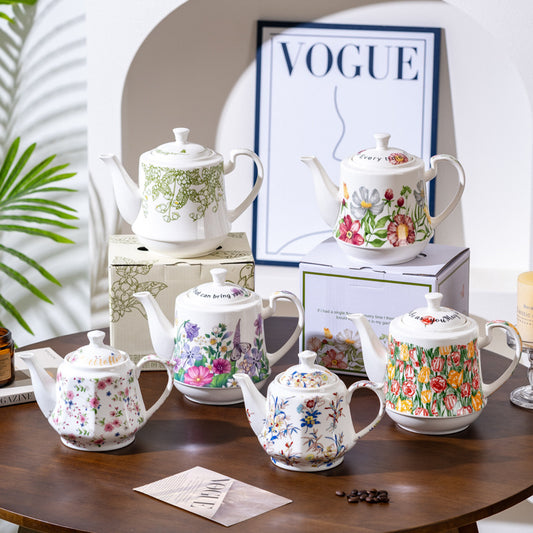 Ceramic teapot tea making household high temperature resistant health pot single pot tea Chinese kettle old-fashioned cold kettle porcelain teapot