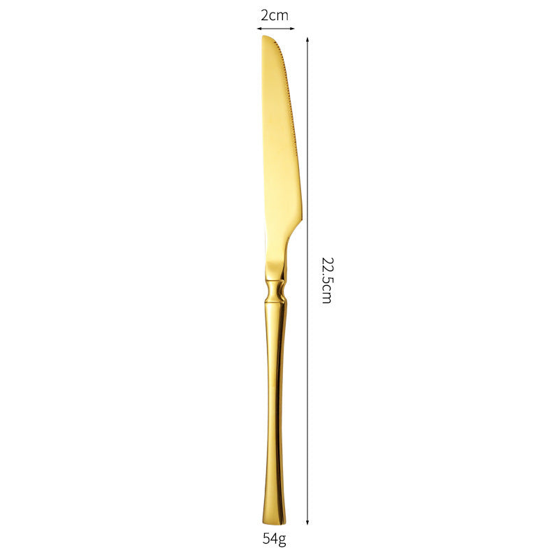 Cross-border western food knife and fork tableware small waist steak knife and fork set stainless steel household high-grade dinner spoon dessert spoon fork