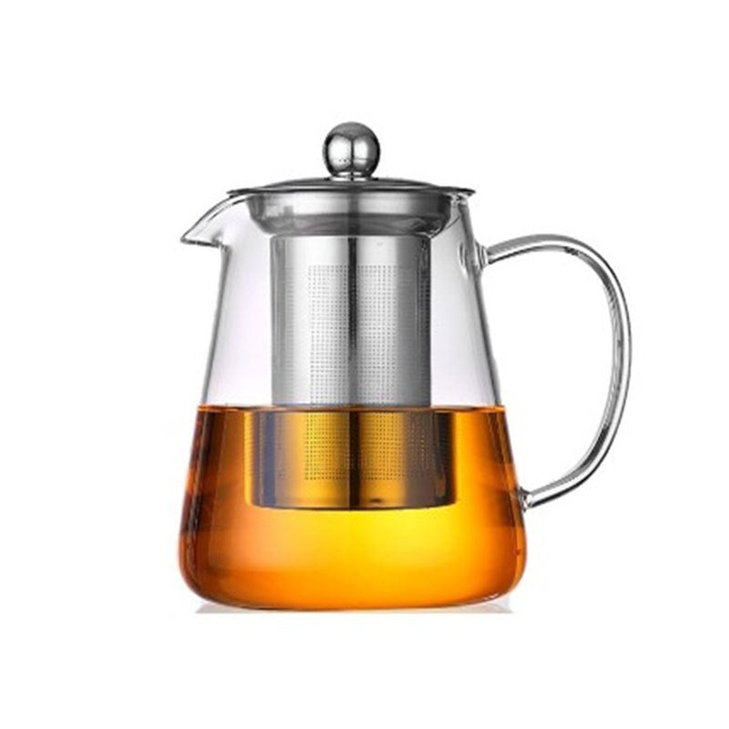 Full set glass teapot high borosilicate fair kettle stainless steel teapot with strainer high temperature glass teapot wholesale