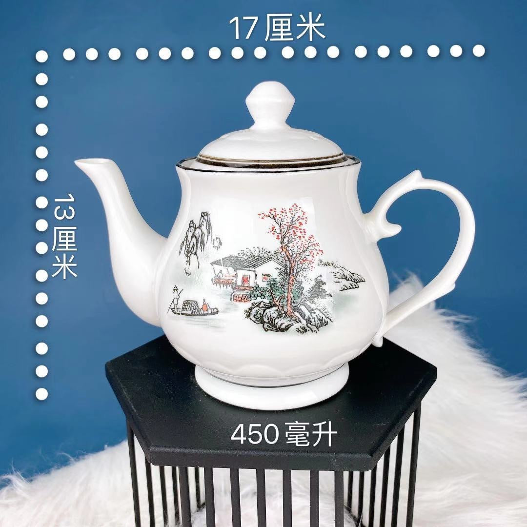 Household ceramic kettle high temperature resistant size capacity filter ceramic kettle boiling water cold water kettle single pot explosion-proof tea kettle