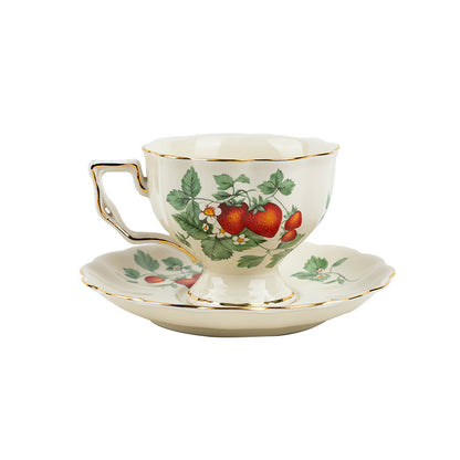 European retro coffee cup set cup and saucer ceramic British Phnom Penh big teacup French restaurant bar cup home