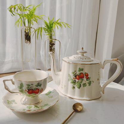 European retro coffee cup set cup and saucer ceramic British Phnom Penh big teacup French restaurant bar cup home