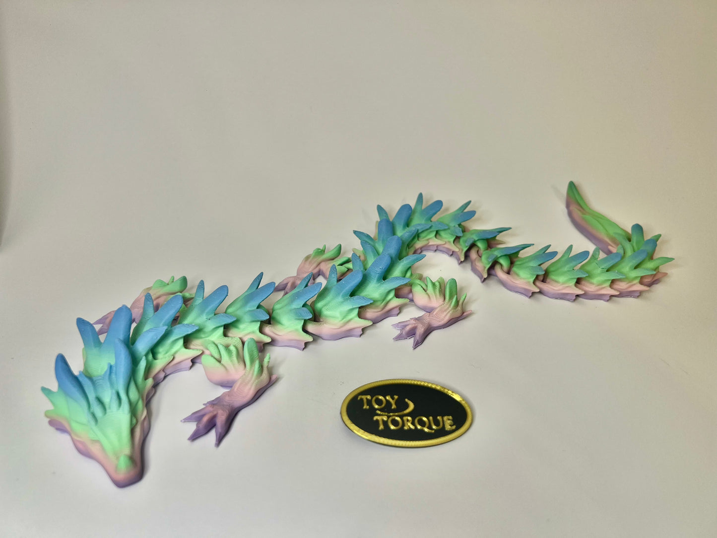 🔥Crystal Flexi Dragon – 3D Printed, Articulated, Customizable🔥