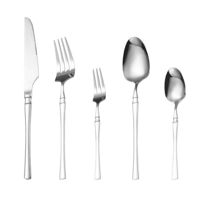 Cross-border western food knife and fork tableware small waist steak knife and fork set stainless steel household high-grade dinner spoon dessert spoon fork