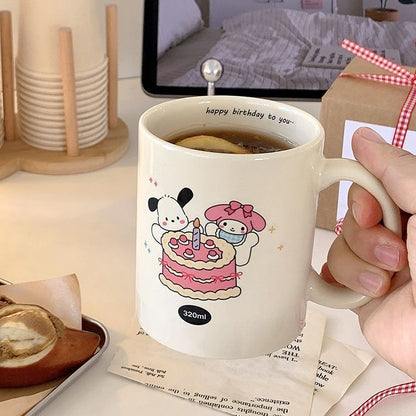 Cute Pacha Dog Melody Ceramic Mug Ins Wind Cartoon Household Water Cup High Value Breakfast Water Cup