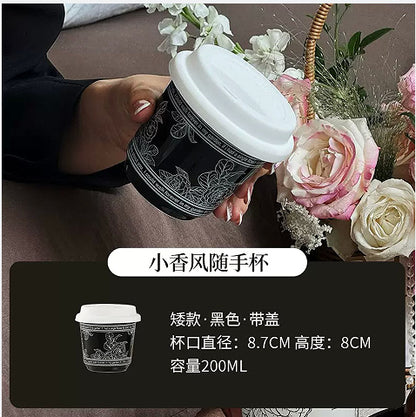 Small fragrance cup ceramic couple pair cup annual meeting gift high-value water cup gift coffee cup souvenirs