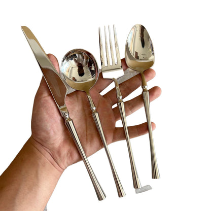 Cross-border western food knife and fork tableware small waist steak knife and fork set stainless steel household high-grade dinner spoon dessert spoon fork