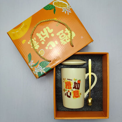Souvenirs, ceramic pair cup set, wedding return gift, full moon gift, opening gift, business couple cup can be printed with logo