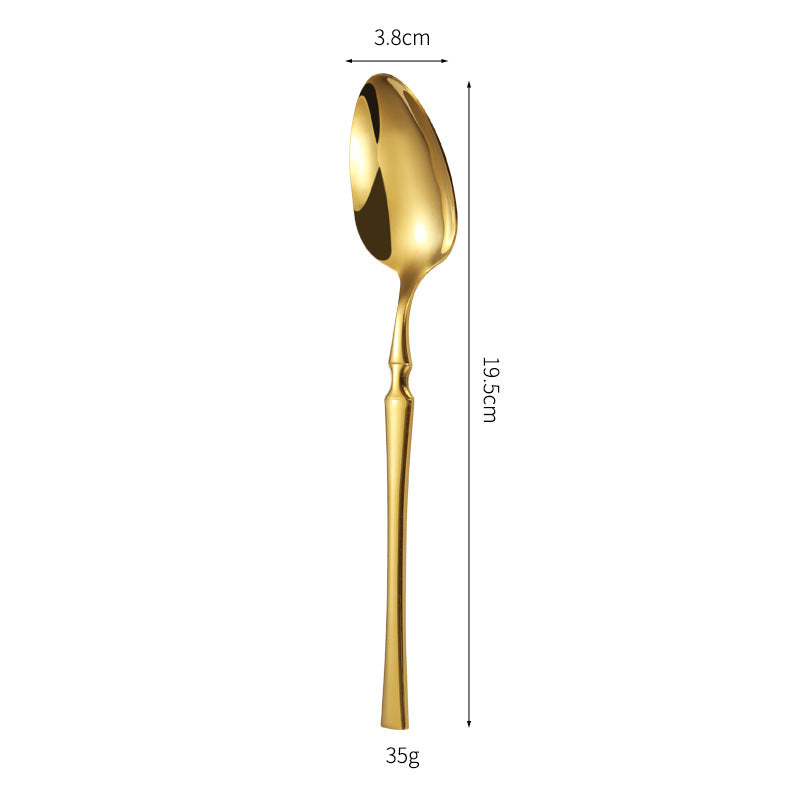 Cross-border western food knife and fork tableware small waist steak knife and fork set stainless steel household high-grade dinner spoon dessert spoon fork