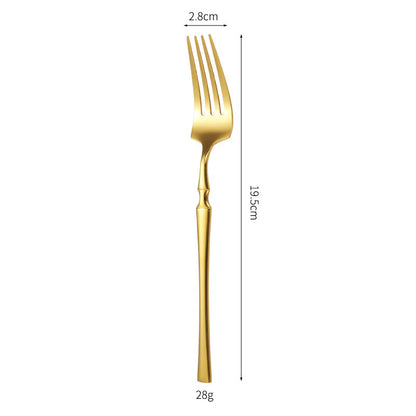 Cross-border western food knife and fork tableware small waist steak knife and fork set stainless steel household high-grade dinner spoon dessert spoon fork