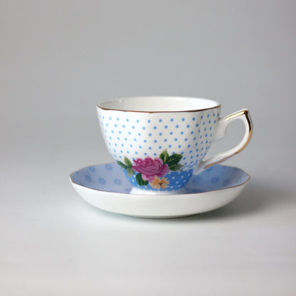 Cross-border European bone china coffee cup set, English afternoon tea set, personalized creative ceramic teacup latte cup
