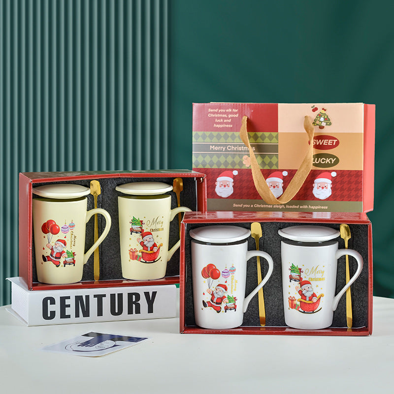 Souvenirs, ceramic pair cup set, wedding return gift, full moon gift, opening gift, business couple cup can be printed with logo